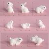 8pcs Easter Rabbit Miniature Statues Resin Collectible Model Cute Figurine Landscape  Home Decor