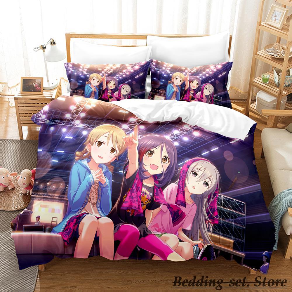 Comforter The Idolm@Ster Cinderella Girls Starlight Stage Bedding Set Single Twin Full Queen King Size Bed Set Kid Bedroom Duvet Sets