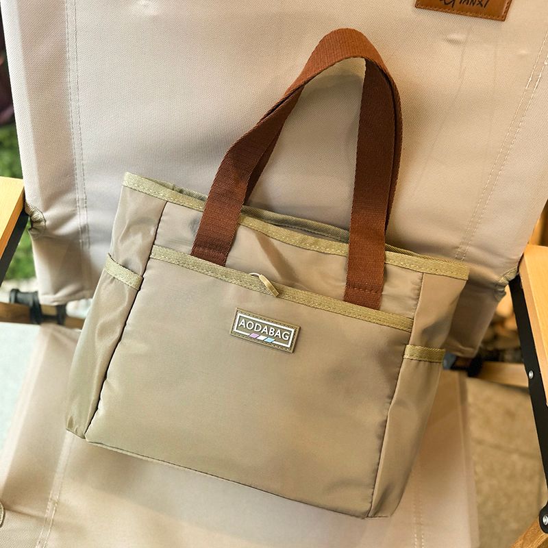 

New Arrival Handbag Large Capacity Bag Work Work Clothing Lunch Box Bag Lunch Bag Mummy Handbag Make-up Bag Khaki