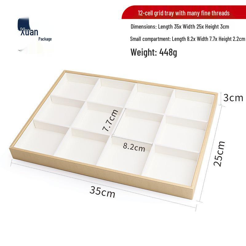 Jewelry Organizer: Small 12-Grid Tray for Earrings, Rings, Studs, Necklaces