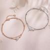 Cherry Blossom Double Bracelet Women's Light Luxury Niche Exquisite Fresh Sweet and Advanced New Gift for Girlfriend