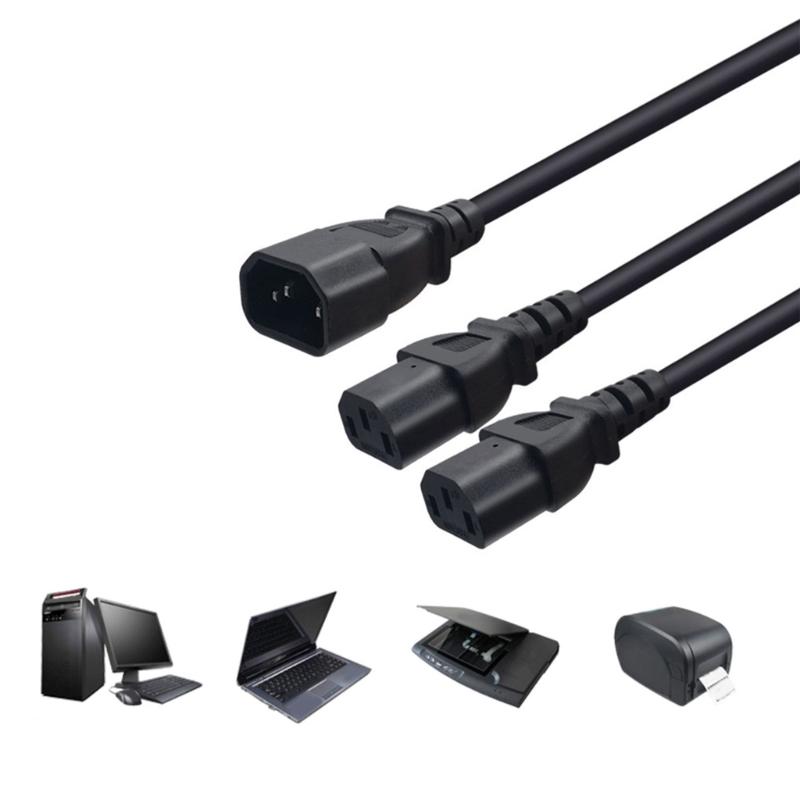 Computer-Stromverteilerkabel, IEC320 C14 auf 2×C13 Stromkabelversorgung Amerikanischer Standard 3-Pin Verlängerungskabel