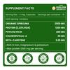 Vlado's Himalayan Organics Spirulina 2000 Mg Capsules Organic Green Superfood Supplement For Daily Wellness Support 60 Count