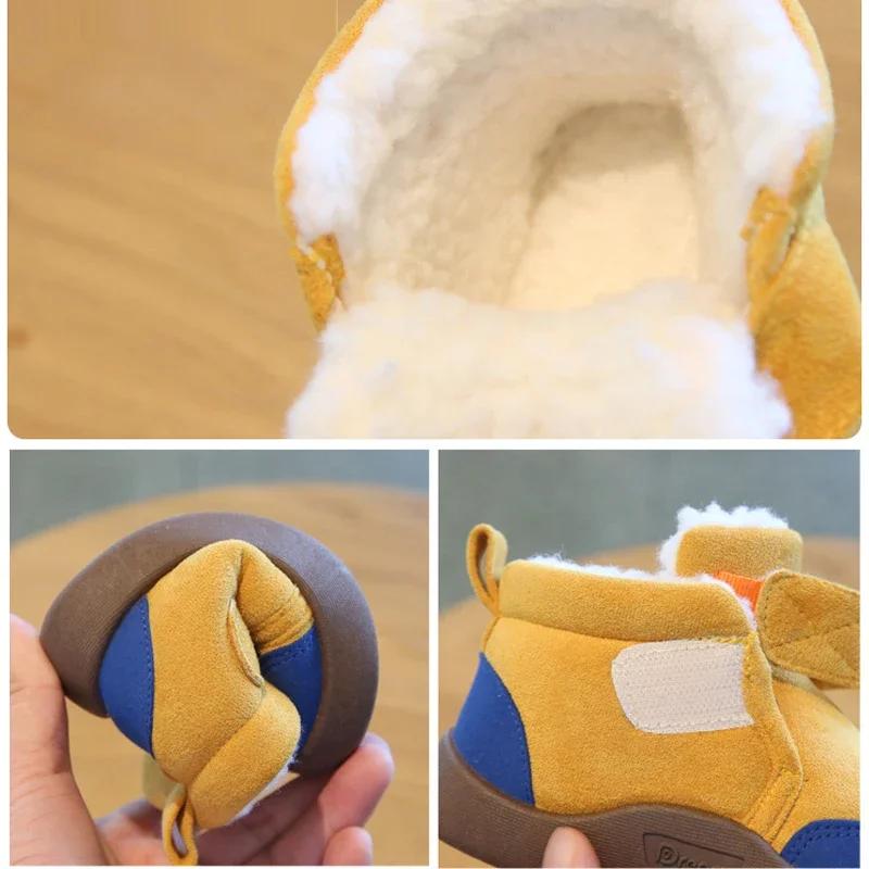 Winter Baby Shoes Boys Girls Warm Plush Toddler Snow Boots 0-5 Years Kids Fashion Anti-slip Sneakers Children Shoes