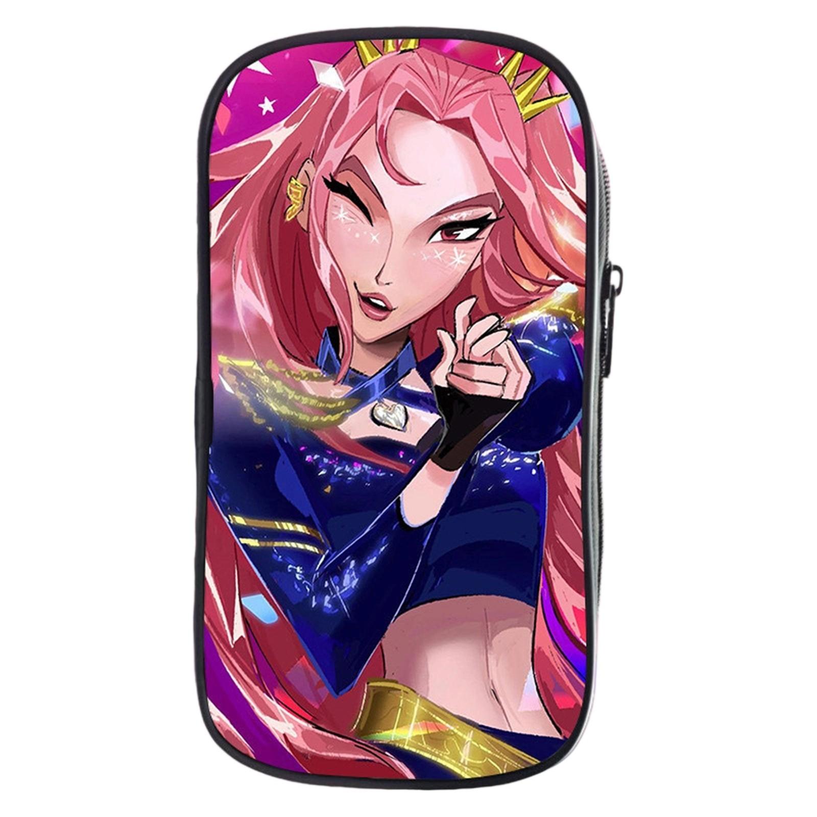 

KPOP Девочки Мультяшный Пенал Пенал для Начальной Школы Сумка для Канцелярских Принадлежностей Детский Пенал Аниме Принт One Size