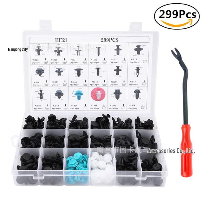 Boxed Set of 299 Snap Fasteners for BMW, Mercedes-Benz, Toyota, Honda, Mazda, Subaru, Nissan