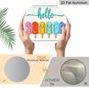 2D Flat "Hello Summer" Popsicle-Style Aluminum Decorative Signs and Plaques in Various Sizes. Colorful Popsicle Pattern Wall Decorations Suitable for