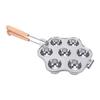 Open Pies Cookie Maker Anti Stick Aluminum Alloy Open Pies Cookie Baking Maker with Wood Handles for Tarts Cupcakes