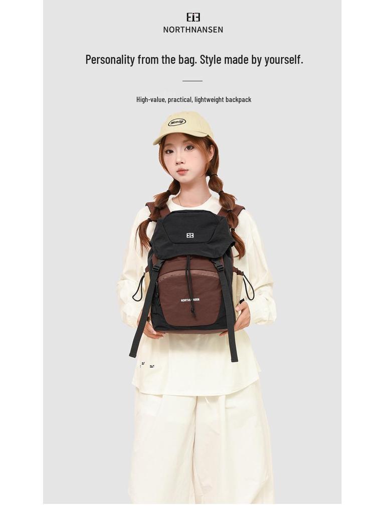 Trendy Color Block Casual Sports Backpack: Versatile, Lightweight, and Spacious Drawstring Travel Bag