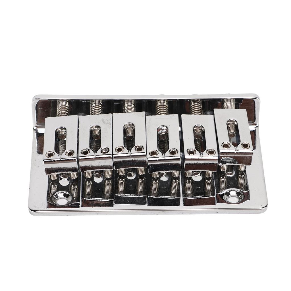 Guitar Bridge Metal Fixed Delicate Professional Electric Guitar Bridge Replacement Silver
