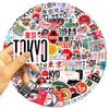 100Pcs Japanese Style Graffiti Stickers Waterproof DIY Stickers for Guitar Luggage Decoration