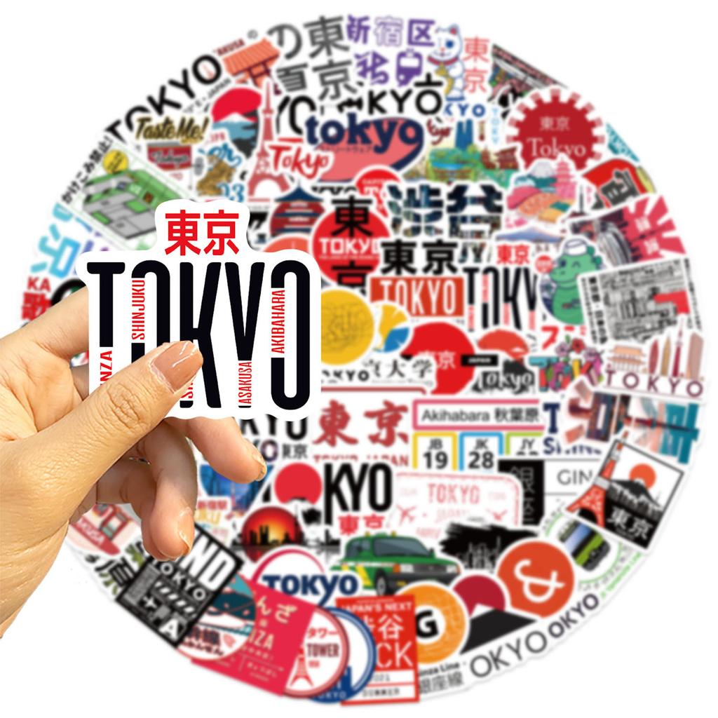 100Pcs Japanese Style Graffiti Stickers Waterproof DIY Stickers for Guitar Luggage Decoration