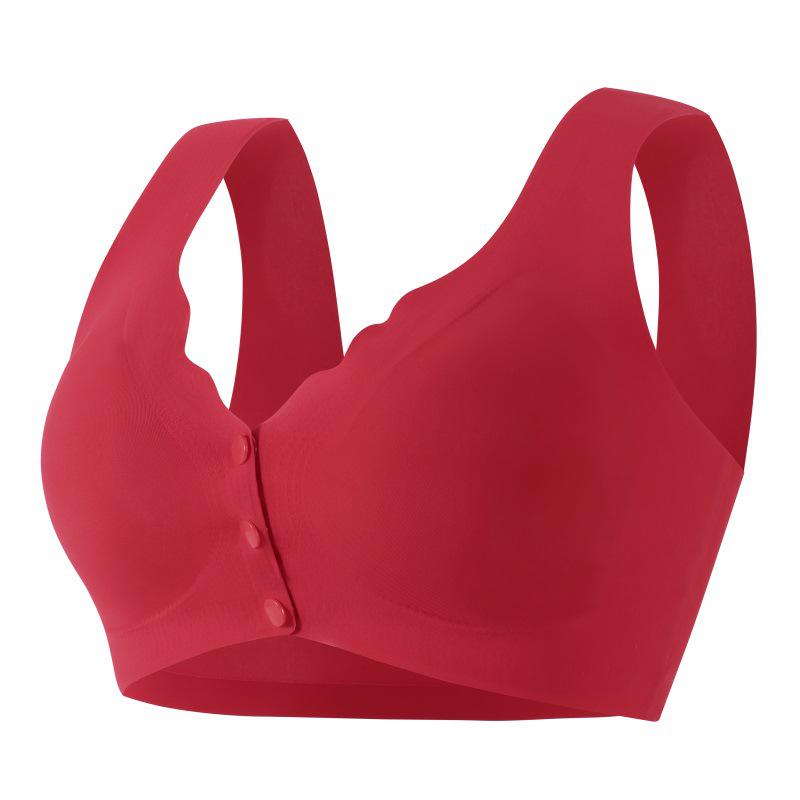 2026 Year of the Horse Zodiac Red Seamless Front Closure Bra & Briefs Plus Size Lingerie Set