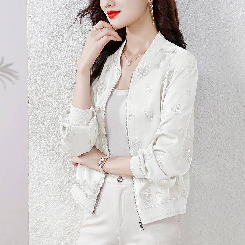 

Зимняя короткая куртка на молнии для женщин с длинными рукавами и принтом, куртка для мам, кардиган, бейсбольная форма 3XL