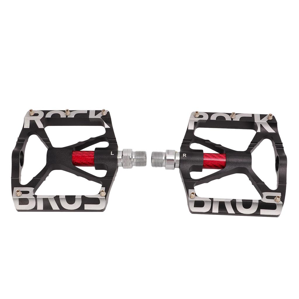 1 Pair Bike Pedals Aluminum Alloy Black Hollowed Non Slip Mountain Road Bicycle Accessories