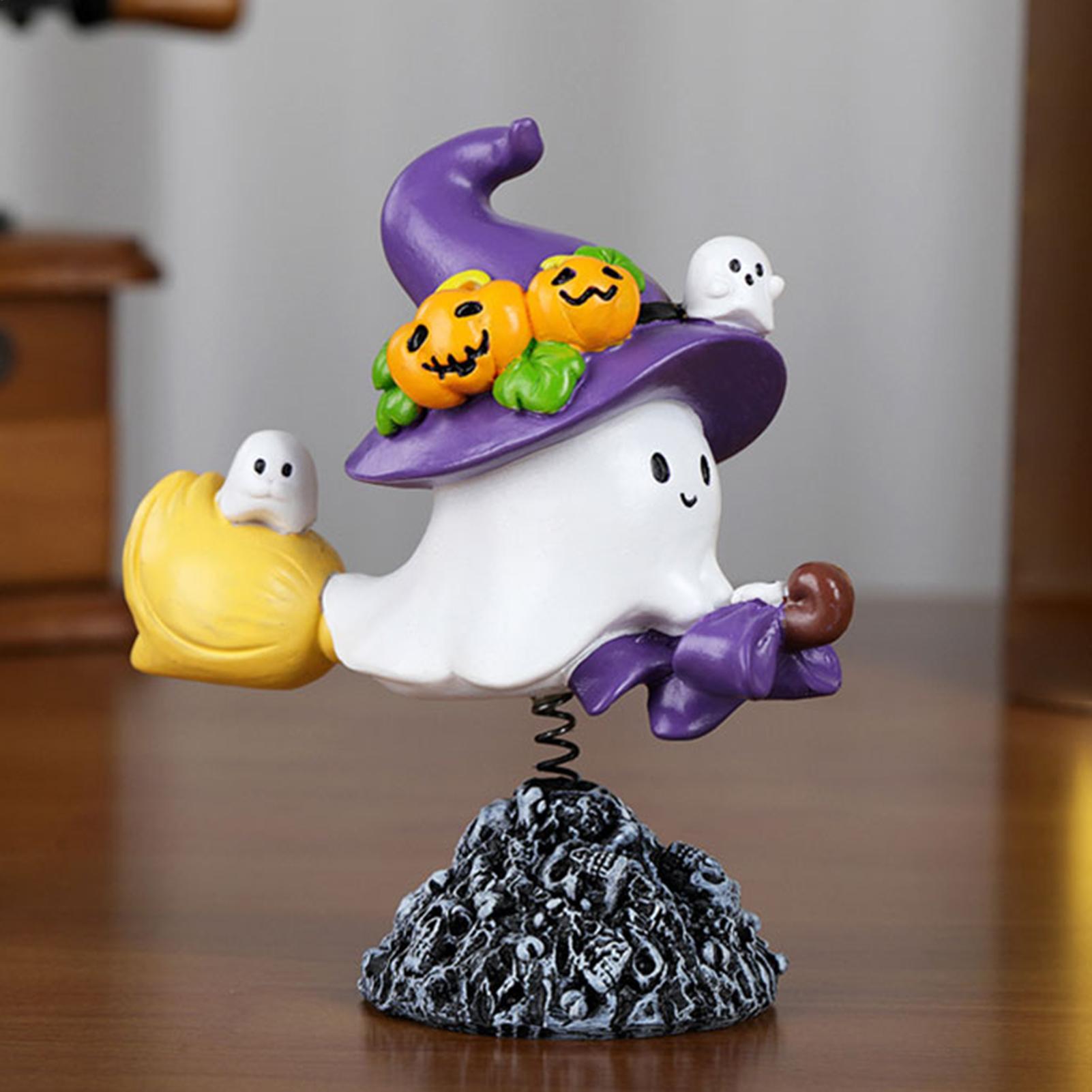 

Ghost Figure Funny Ghost Statue Home Sculpture With Spring For Living Room Entryway Bookshelf Themed Party Bedroom Holiday Porch CN