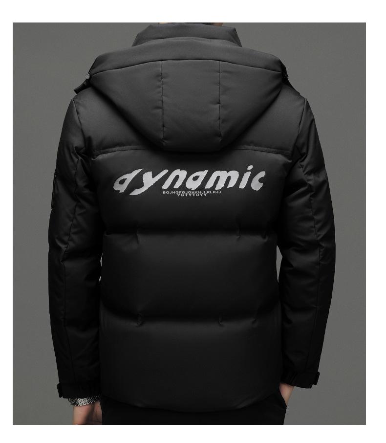 Chaqueta de plumón de pato blanco de alta capacidad de relleno para hombre, invierno 2025