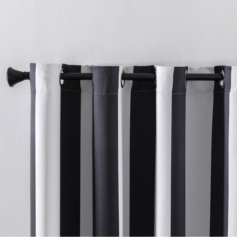 Full Blackout Striped Printed Curtain Fabric Finished Product