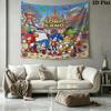 Sonic Hedgehog Wall Tapestry Aesthetic Wall Hanging Printed Fabric Blanket Decorative Tapestries For Bedroom Living Room Home Decor