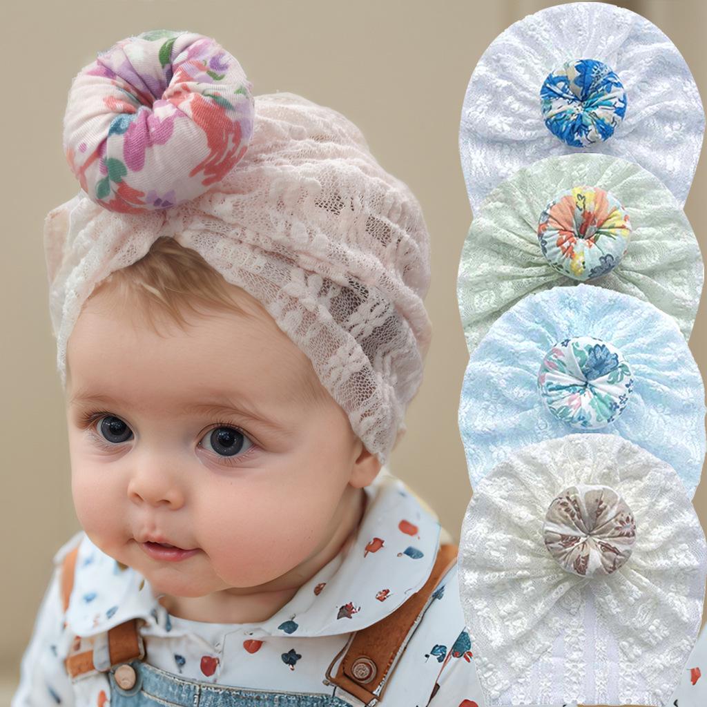 Summer Lace Donut Baby Hat: Cute & Breathable Newborn Pullover