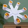 2/3/4/5/6/7 In 1 Light Bulb Socket Splitter, E26/E27 Light Socket Adapter Conventer, Standard Base LED Bulb Converter