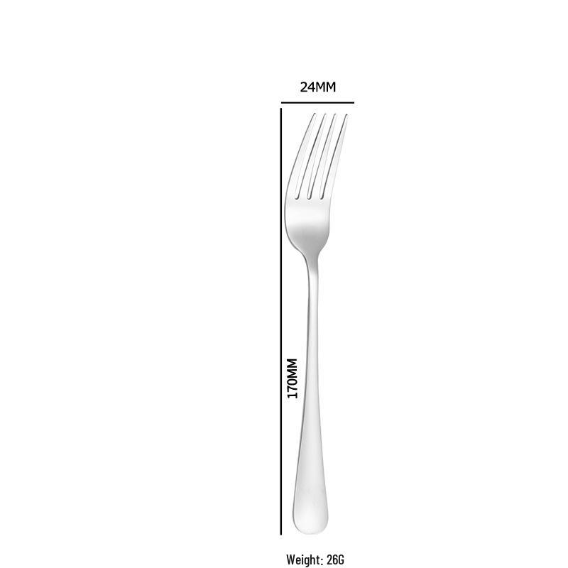 1010 Stainless Steel Western Cutlery Set: Steak Knife, Fork, Spoon, Dessert Spoon, Serving Fork, and Ice Spoon.