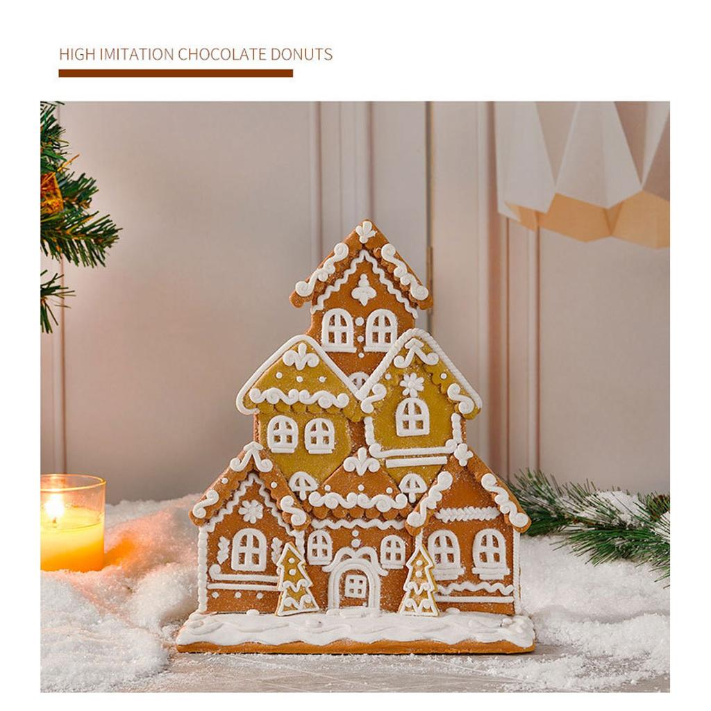 Creative New Christmas Decoration Items, Christmas Snow House Soft ClayChristmas House Decoration Pieces