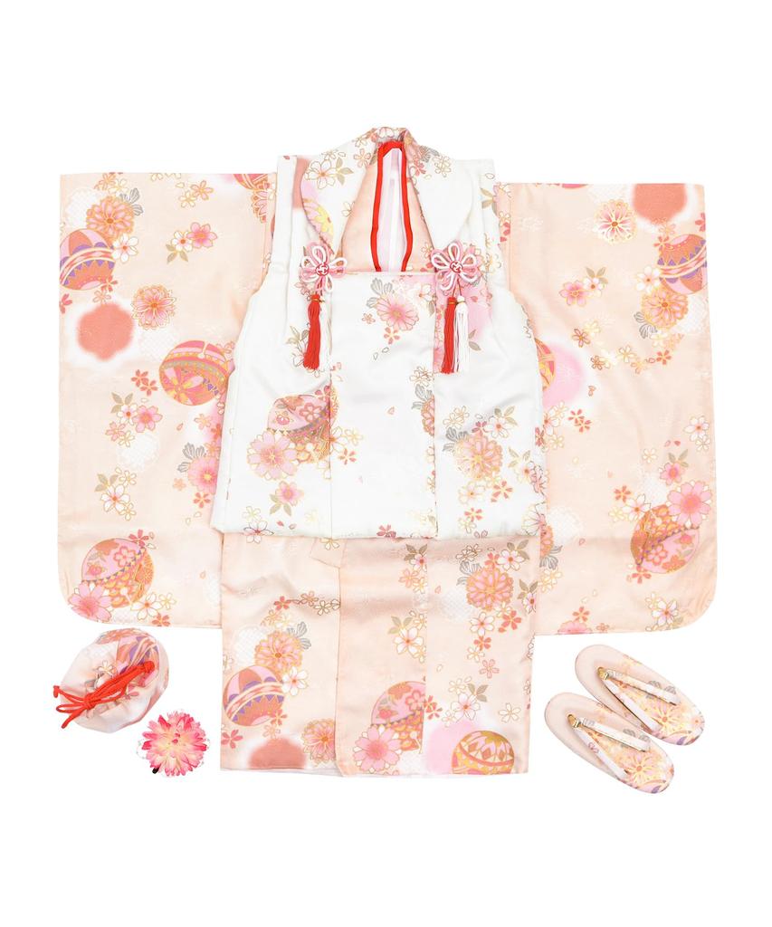 Kimono Haori Full Muted Color B Kasumidaidai No Mari [KYOETSU] [Kyouetsu] Shichi-Go-San 3-year-old Girl's Set, Jacket, Accessories, Set, 754, (7.