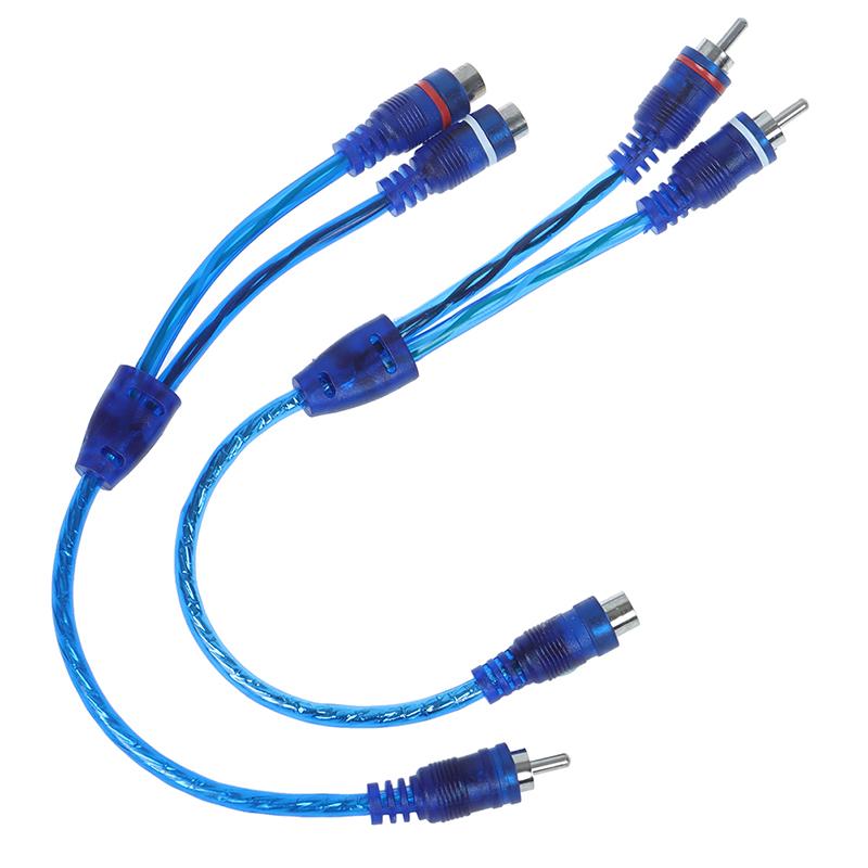 Câble adaptateur séparateur en Y pour voiture, convertisseur audio Mp3 RCA pour amplificateur auxiliaire de voiture