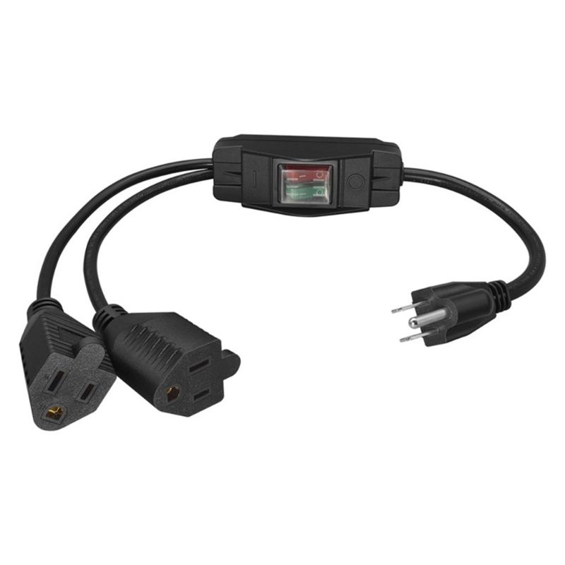 

Power Cord 5-15P to 2x 5-15R Extension Power Connector Cable Splitter Adapter Cable Cord for Electronic Accessories 1