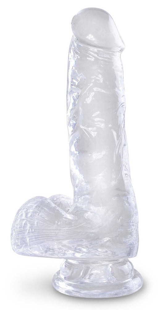 Gode transparent king Cock 13.5 x 3.5cm - King Cock - GODE TRANSPARENT