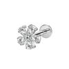 Hot Sale Body Jewelry: Titanium Labret Flatback Tragus Earring Stud Internal Thread Zircon Rings