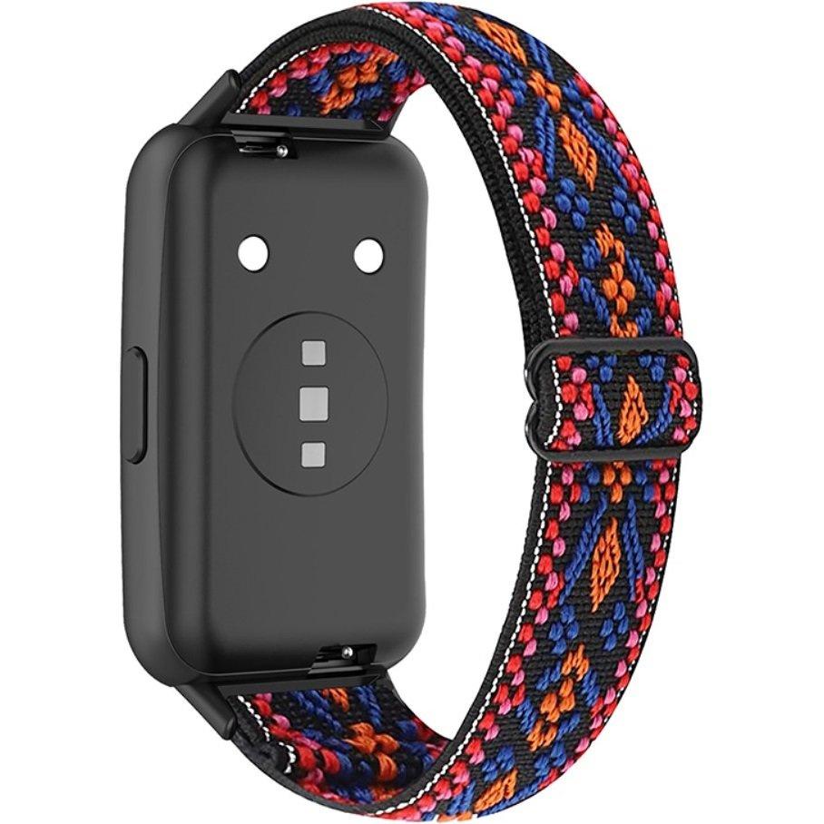 Nylon Strap for Huawei Band 7, Pink / Orange