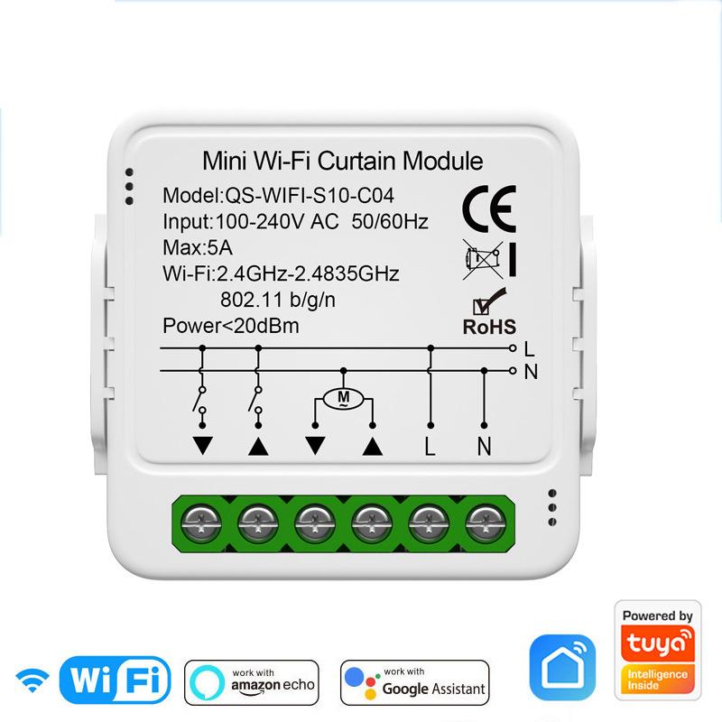 Tuya ZigBee WiFi Умный модуль переключателя штор Рулонные шторы Жалюзи Электропривод Умная жизнь Голосовое управление для Alexa Google Home