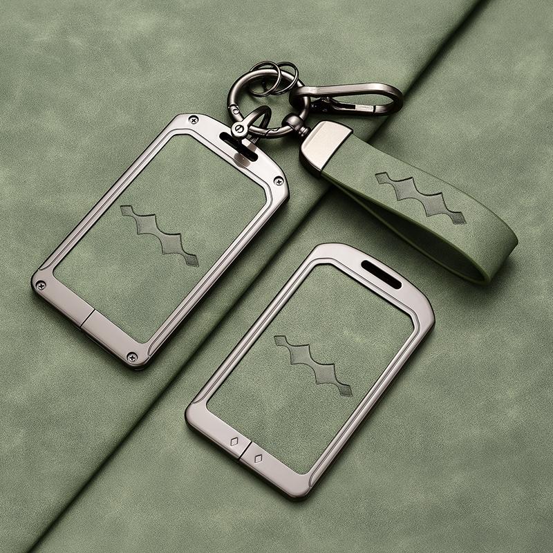 For BYD Formula Leopard 5 8 3 Ti3 Car Key Case Zinc Alloy Leather Key Shell Fob Cover Protection Keychain Holder Car Accessories