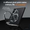 Original Luxury Genuine Leather Magnetic Case For Samsung Galaxy Z Fol8 Fold 8 Metal Ring Holder Bracket Window View Flip Cover