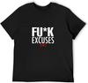 Fashion T Shirts Fu*K Excuses Ct Fletcher Iron Addicts Bodybuilder Gym Wear Black