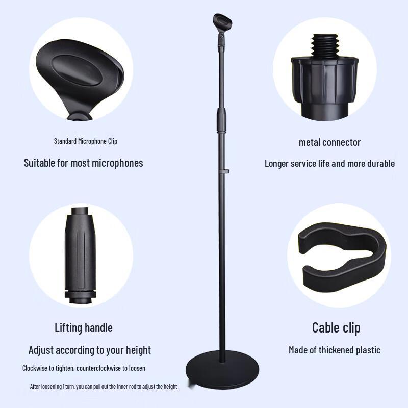 Weishu WS-13 Professional Adjustable Microphone Floor Stand