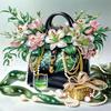 5D-Diamant-Malerei-Set zum Selbermachen, teilweiser Spezialbohrer, Blumendekoration