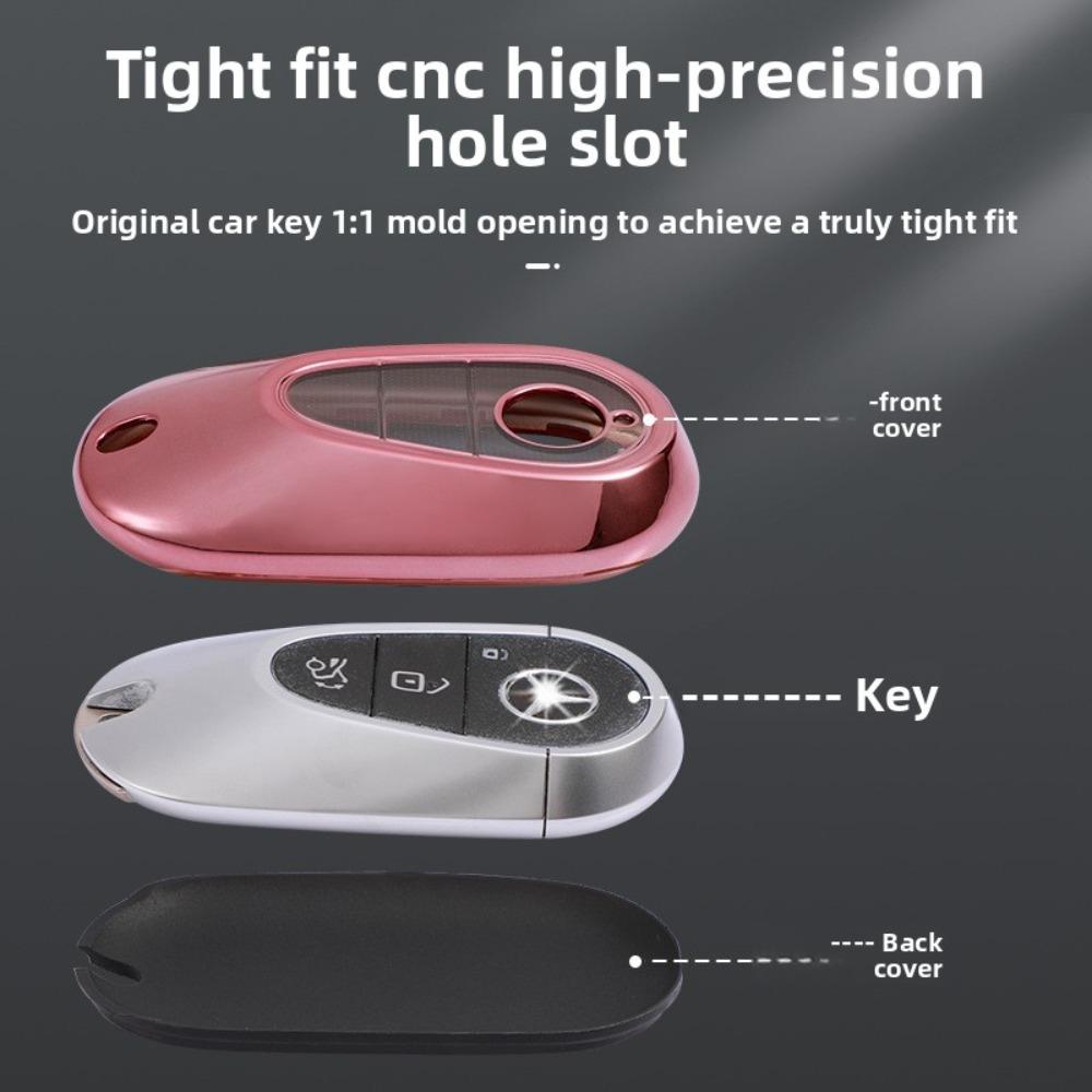 For Mercedes Car Key Case for S Class S450 Premium Leather Key Cover Protector