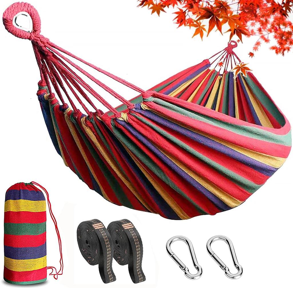 Double Hammock with Special Ultra Ultra for 2 Load Capacity Fall Soft To the Heavy Easy To Comes with Carabiner 270150cm Belt, Wide, Lightweight,