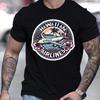 Taglie Europee T-Shirt Casual Estiva da Uomo Nera con Stampa Grafica Hawaii Airlines – Manica Corta, Girocollo