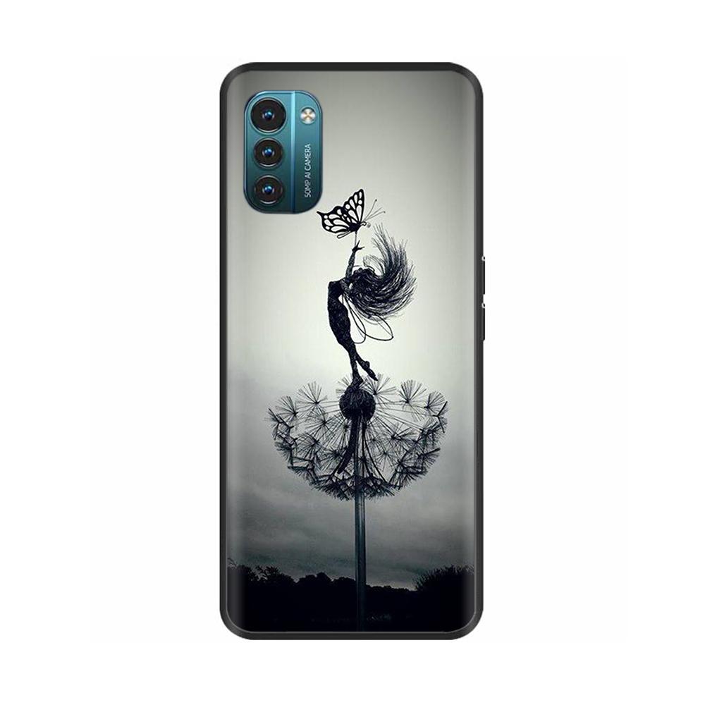 For Nokia G60 5G Case Painted Black TPU Silicone Soft Phone Cover for Nokia G60 Back Cases Bumper Shockproof Shell Cover Carcasa