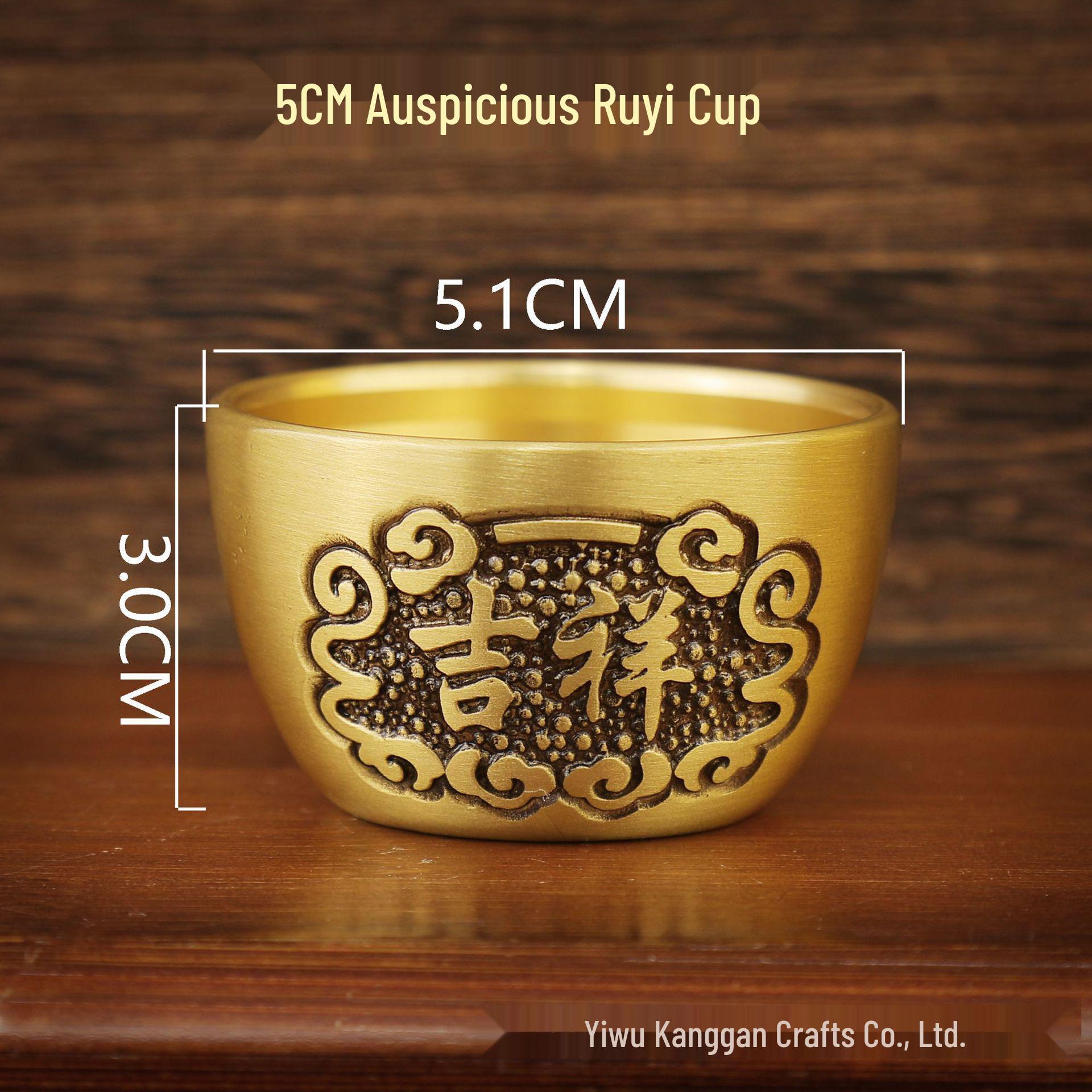 Brass Teapot Ornament: Auspicious Metal Kung Fu Tea Set