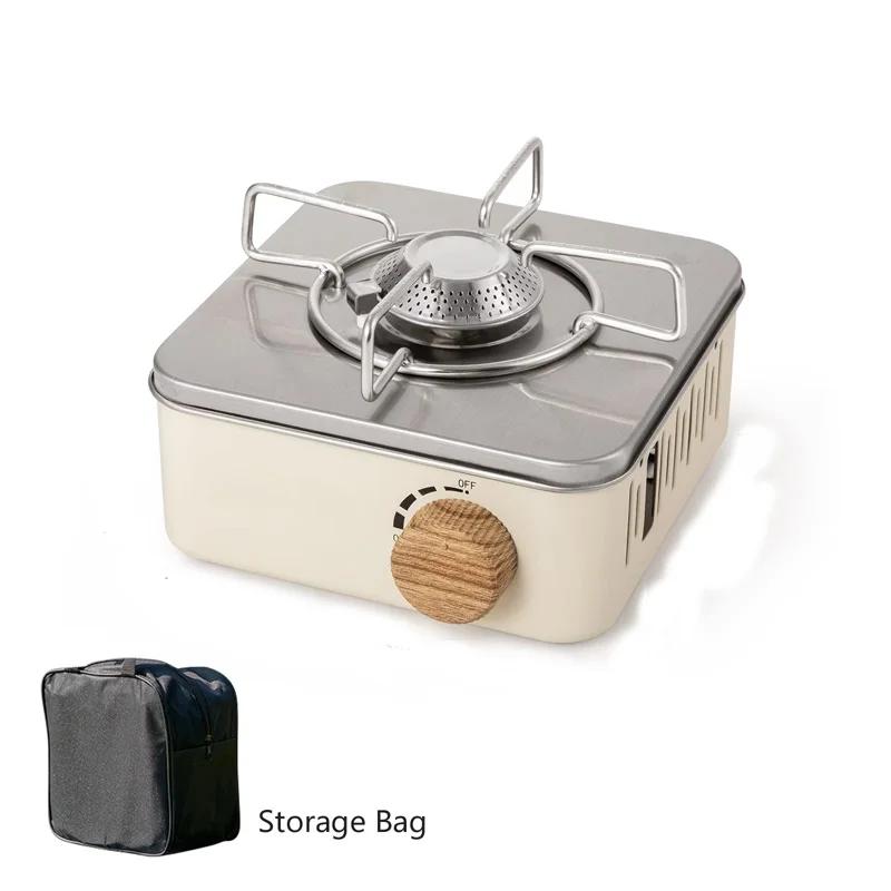 2800W Camping Mini Gaskocher Tragbarer Kassettenkocher Butankocher mit Tragetasche Outdoor-Gasbrenner für Picknick-Camping-Kochen