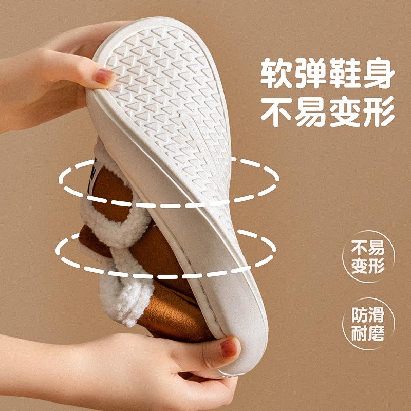 Cotton Slippers Autumn and Winter 2025 New Home Indoor Thermal Bag and Thick-soled Non-slip Cotton Mop Root Upper