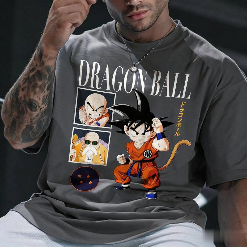 Dragon Ball Anime T-Shirt Herren Damen 2026 Sommer Baumwolle Kurzarm Tee Goku Grafikdruck Lässige Streetwear Tops Y2k Kleidung
