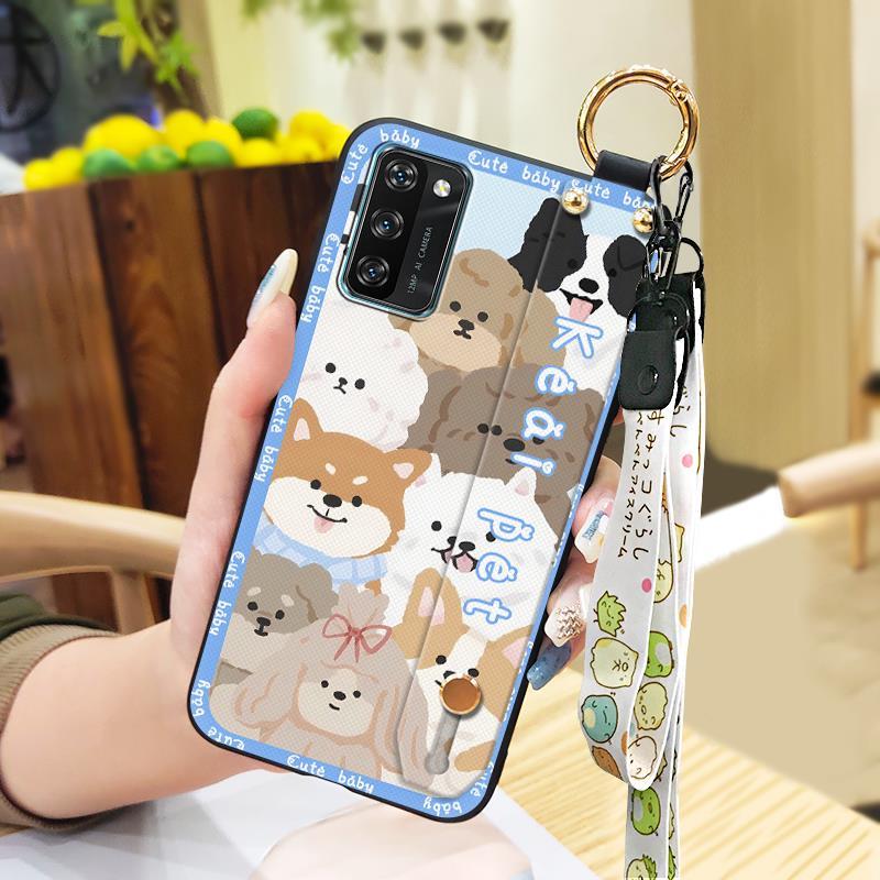 Cute Ring Phone Case For Blackview A100 Anti-knock Wristband Protective Kickstand Cartoon Silicone Fashion Design