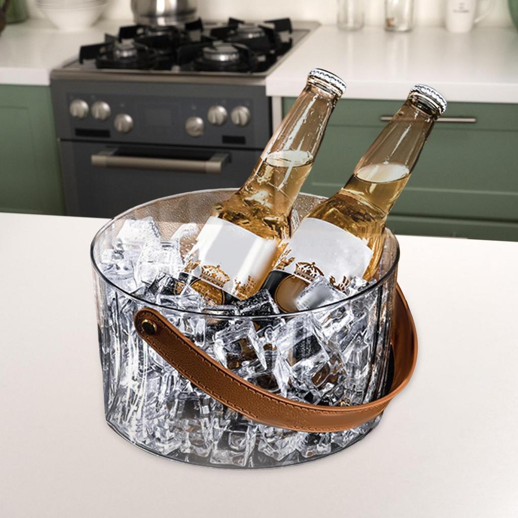 Ice Bucket Thickened Fruit Storage Bucket Drink Tub Drinks Chiller Bin with Handle for Beer Bottles Bar Pub Hotel Restaurant