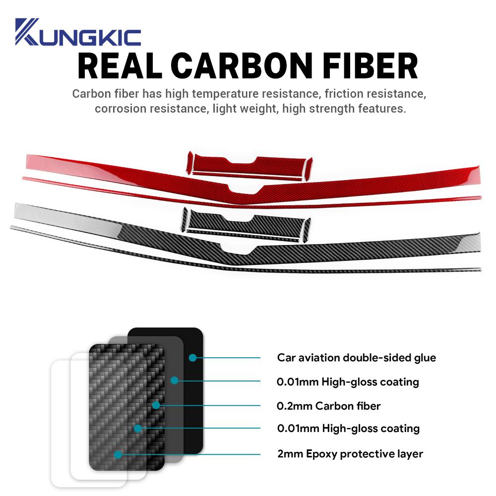 Real Soft Carbon Fiber Sticker For Kia Sportage NQ5 2025 2025 2025 2025 LHD RHD Car Instrument  Strip Panel Interior Accessories